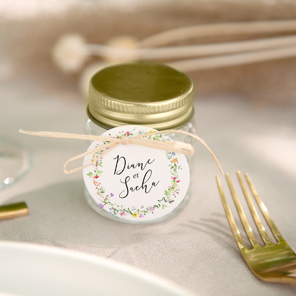 Etiquettes cadeaux mariage Floralement Vôtre