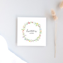 Carte d'invitation mariage Floralement Vôtre
