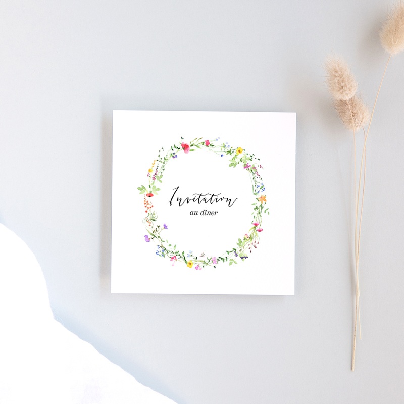 Carte d'invitation mariage Floralement Vôtre