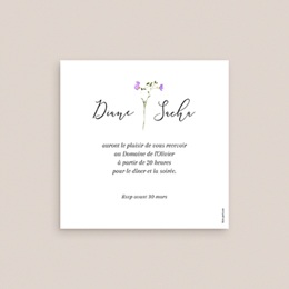 Carte d'invitation mariage Floralement Vôtre pas cher