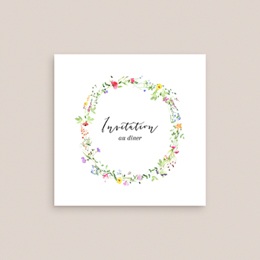 Carte d'invitation mariage Floralement Vôtre gratuit