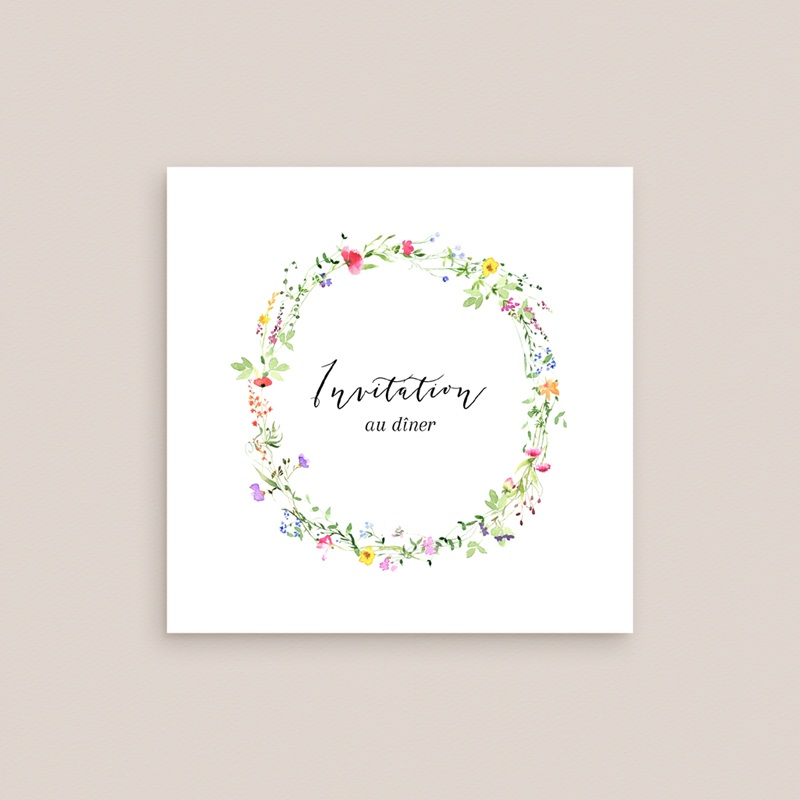Carte d'invitation mariage Floralement Vôtre gratuit