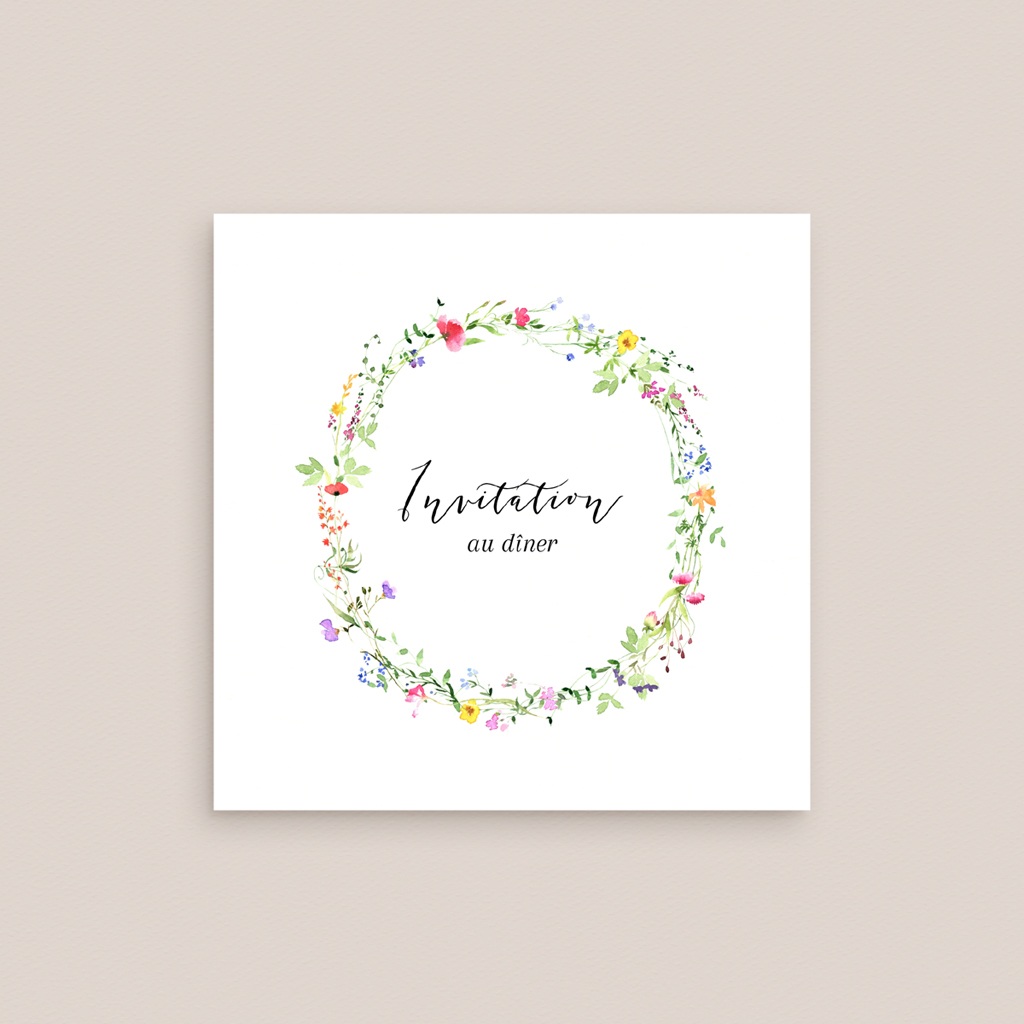 Carte d'invitation mariage Floralement Vôtre gratuit