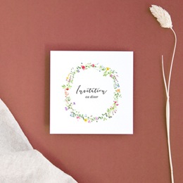 Carte d'invitation mariage Floralement Vôtre