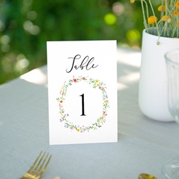 Marque table mariage Floralement Vôtre