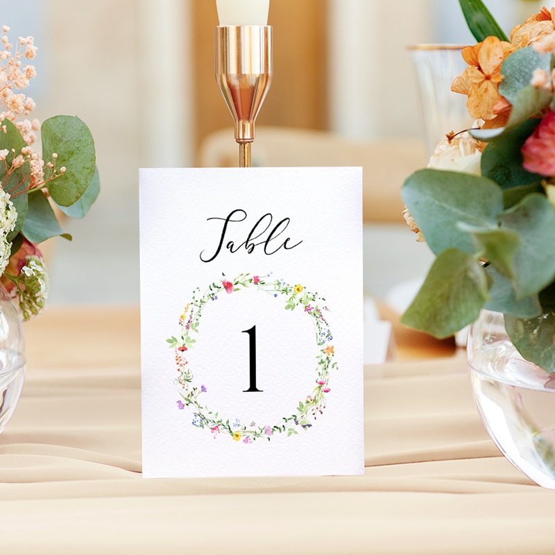 Marque table mariage Floralement Vôtre