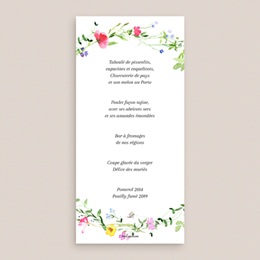Menu mariage Floralement Vôtre pas cher