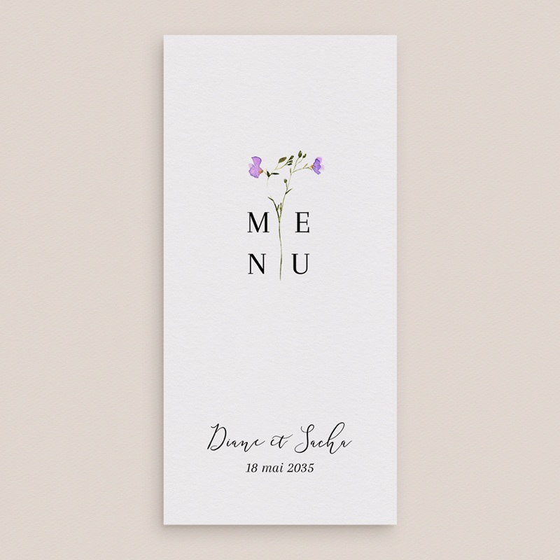 Menu mariage Floralement Vôtre gratuit