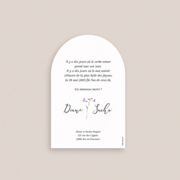 Carte de remerciement mariage Floralement Vôtre pas cher