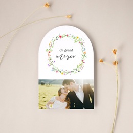 Carte de remerciement mariage Floralement Vôtre gratuit