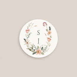 Etiquette enveloppes mariage Fleurs de Bonheur pas cher