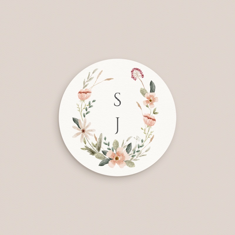 Etiquette enveloppes mariage Fleurs de Bonheur pas cher