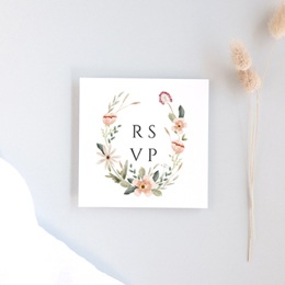 Carton réponse mariage Fleurs de Bonheur