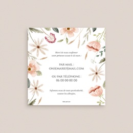 Carton réponse mariage Fleurs de Bonheur pas cher