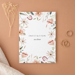 Carte d'invitation mariage Fleurs de Bonheur