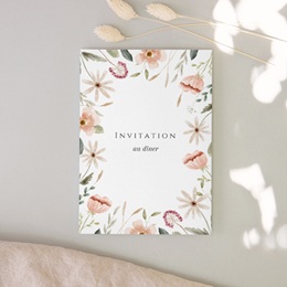 Carte d'invitation mariage Fleurs de Bonheur