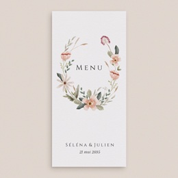 Menu mariage Fleurs de Bonheur gratuit