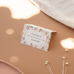 Marque-place mariage Fleurs de Bonheur