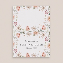 Marque-place mariage Fleurs de Bonheur pas cher