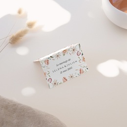 Marque-place mariage Fleurs de Bonheur