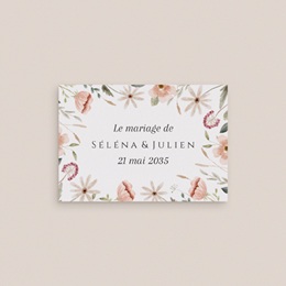 Marque-place mariage Fleurs de Bonheur