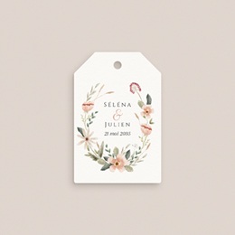 Etiquettes cadeaux mariage Fleurs de Bonheur gratuit