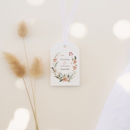 Etiquettes cadeaux mariage Fleurs de Bonheur