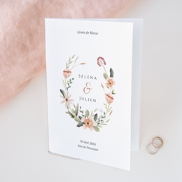 Livret de messe mariage Fleurs de Bonheur
