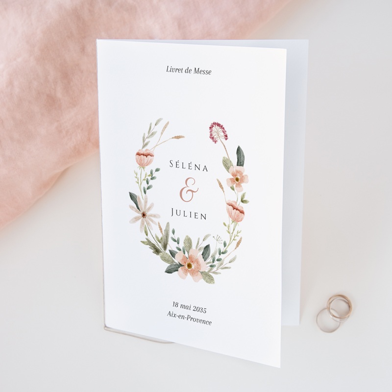 Livret de messe mariage Fleurs de Bonheur