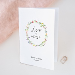 Livret de messe mariage Floralement Vôtre