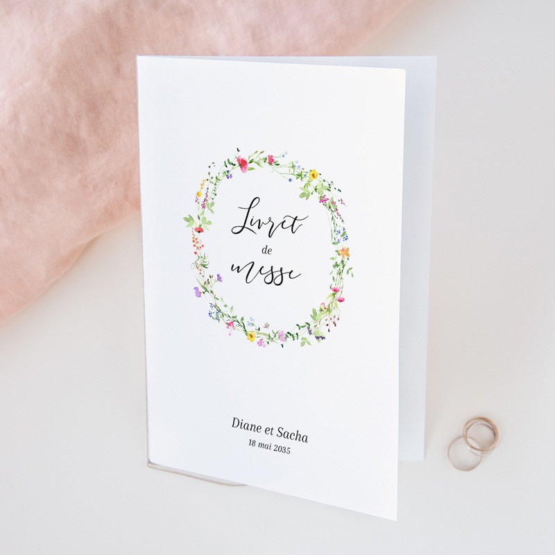 Livret de messe mariage Floralement Vôtre