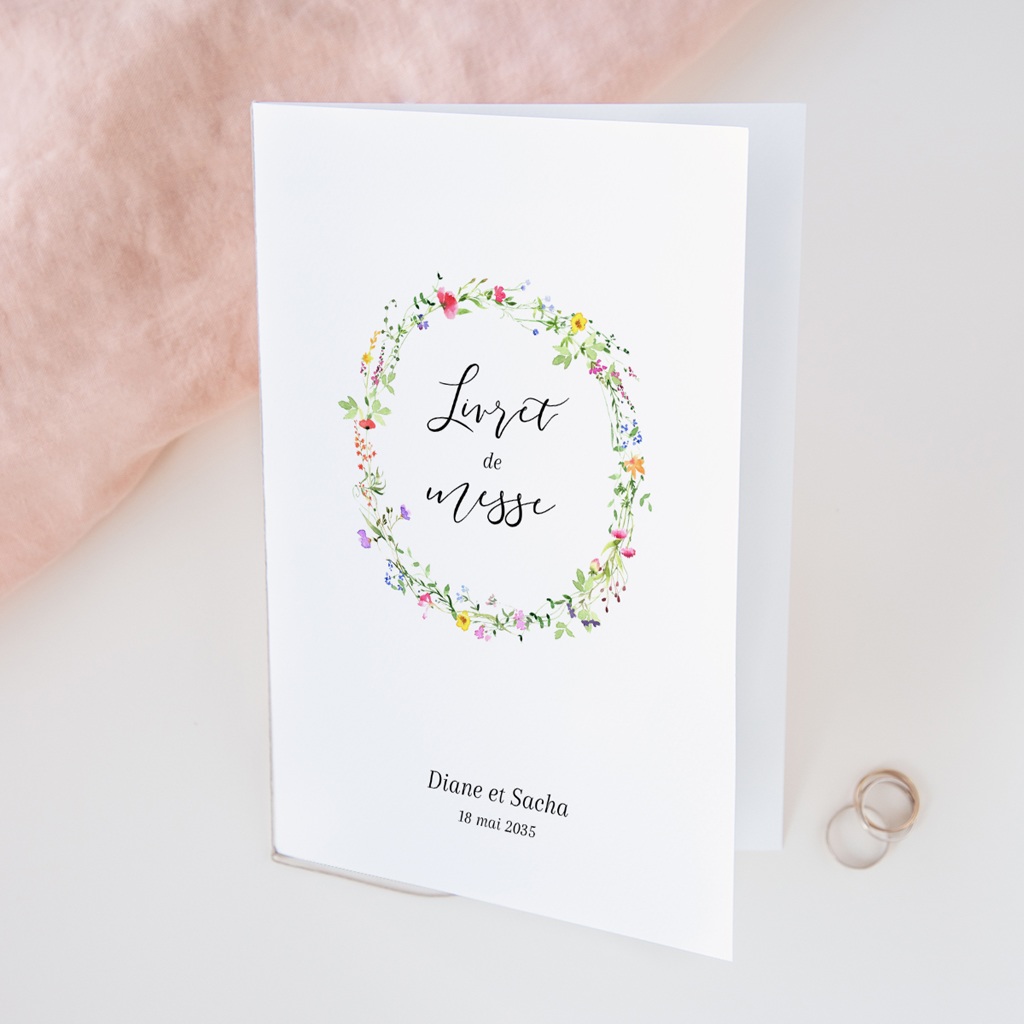 Livret de messe mariage Floralement Vôtre