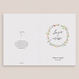 Livret de messe mariage Floralement Vôtre gratuit