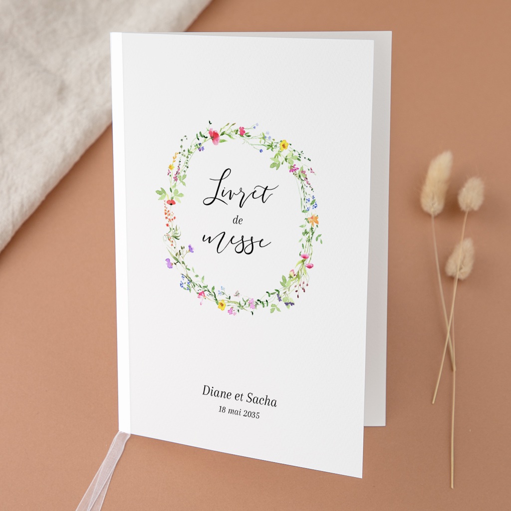 Livret de messe mariage Floralement Vôtre