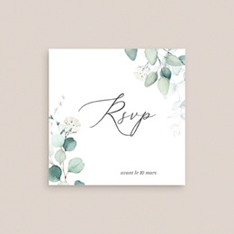 Carton réponse mariage Eucalyptus romantique gratuit