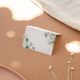 Marque-place mariage Eucalyptus romantique