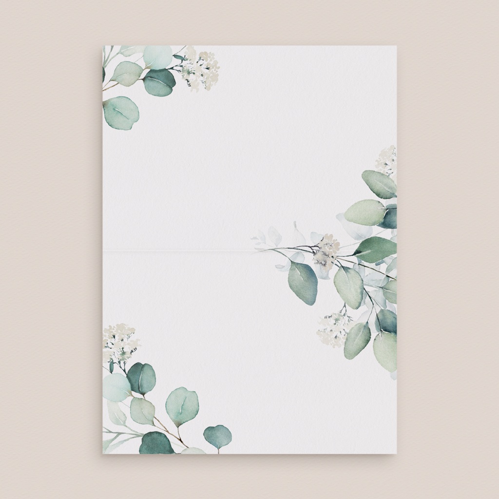 Marque-place mariage Eucalyptus romantique pas cher