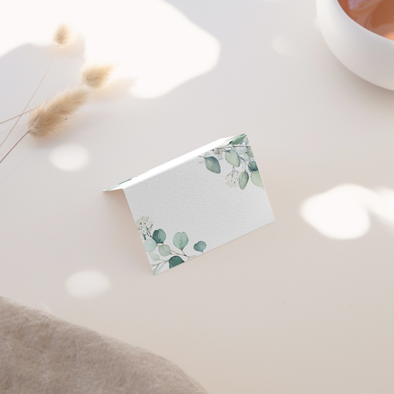 Marque-place mariage Eucalyptus romantique