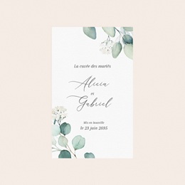 Etiquette bouteille mariage Eucalyptus romantique pas cher