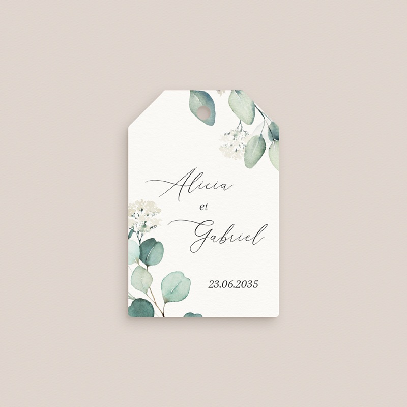 Etiquettes cadeaux mariage Eucalyptus romantique gratuit