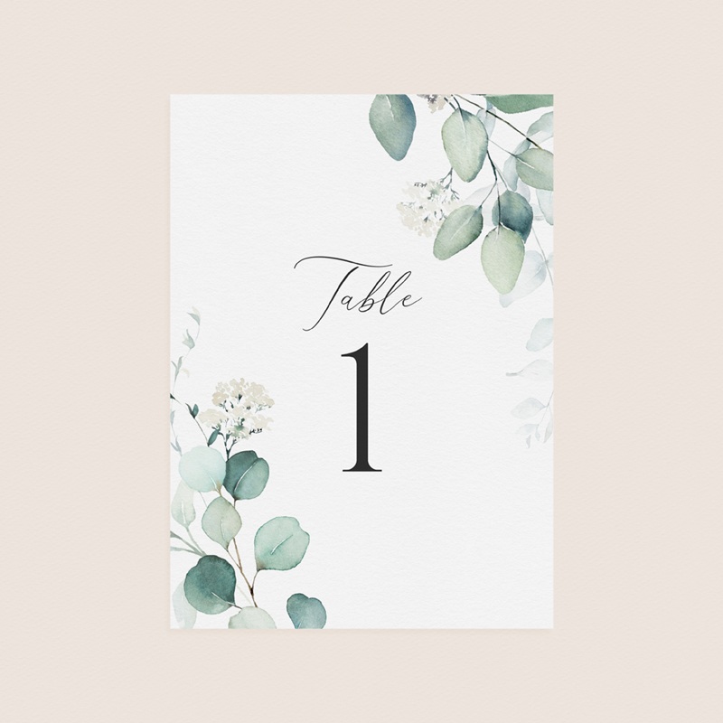 Marque table mariage Eucalyptus romantique pas cher