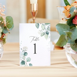 Marque table mariage Eucalyptus romantique