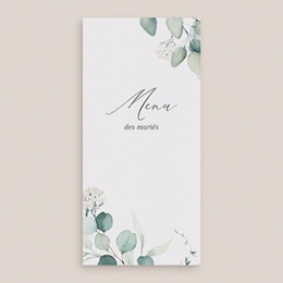 Menu mariage Eucalyptus romantique gratuit