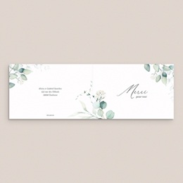 Carte de remerciement mariage Eucalyptus romantique gratuit