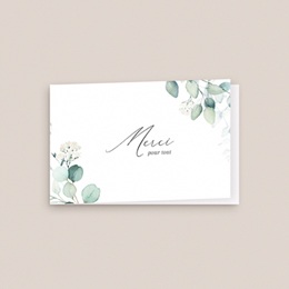 Carte de remerciement mariage Eucalyptus romantique