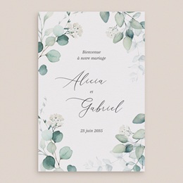 Panneau de bienvenue mariage Eucalyptus romantique pas cher