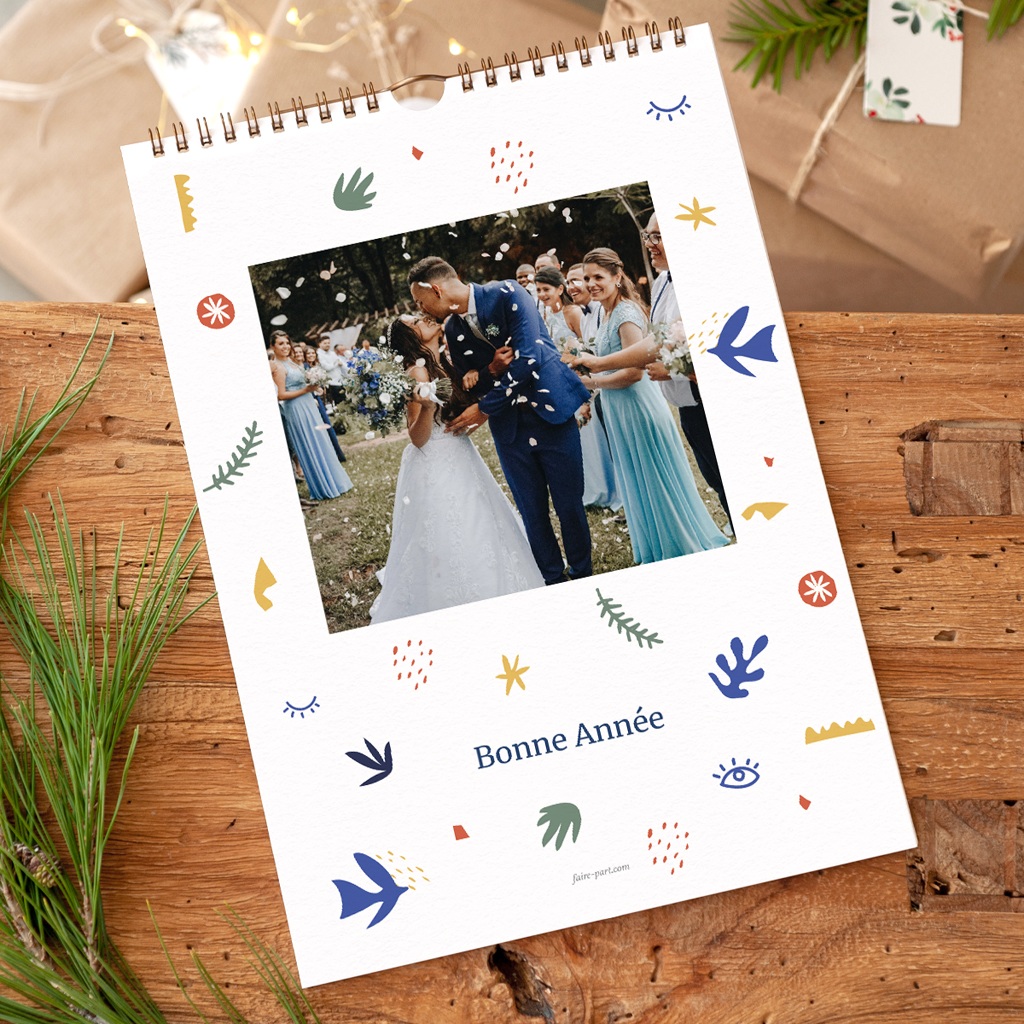 Calendrier personnalisé L’Amour au Fil du Temps A3