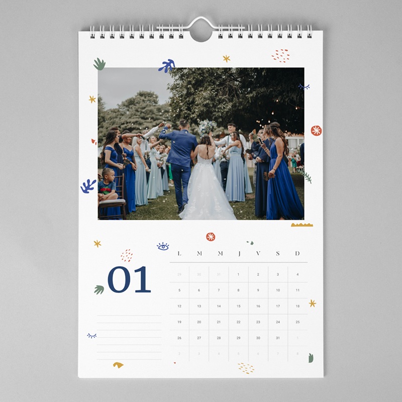 Calendrier personnalisé L’Amour au Fil du Temps A3 pas cher