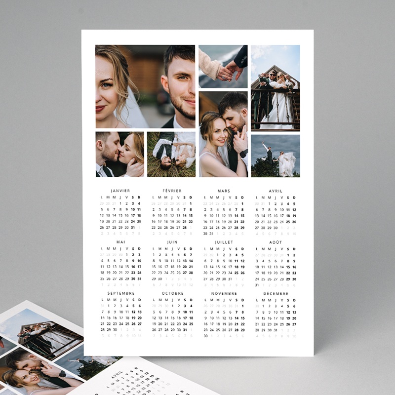 Calendrier personnalisé Jour après Jour, Toi et Moi A3 portrait pas cher