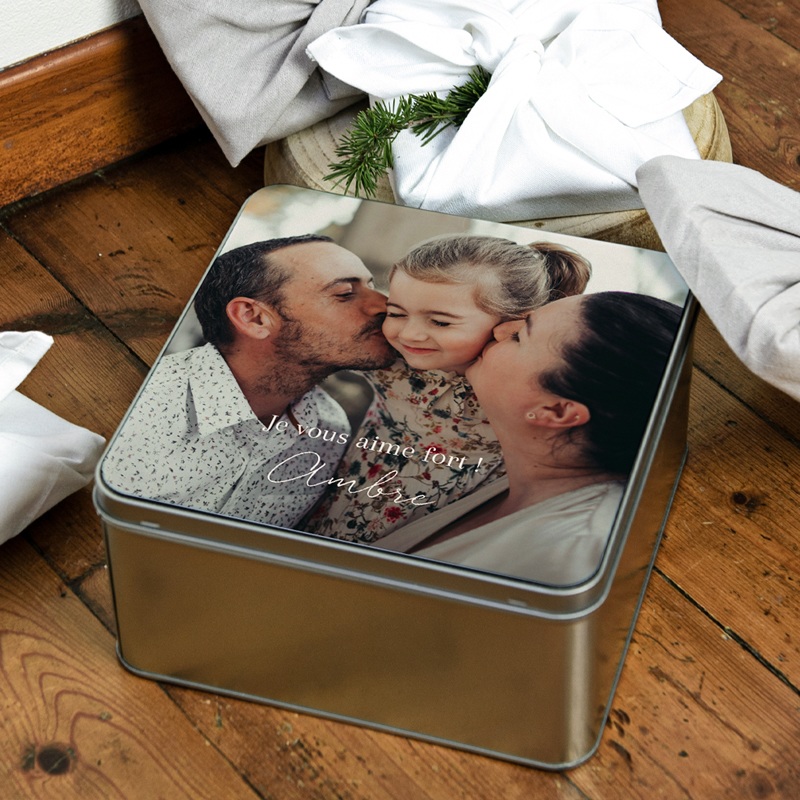 Boîte photo personnalisée Au Rythme du Bonheur gratuit